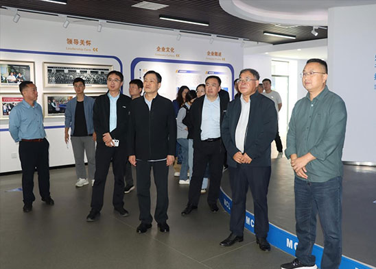 省工業和信息化廳二級巡視員王高潮一行現場觀摩麥斯克電子數字化改造項目成效